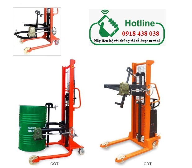 Xe nâng phuy: xe quay đổ phuy nhập khẩu giá rẻ